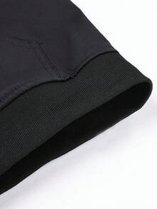 Men's Casual Lapel Jacket, Multi-Pocket Zipper Top, Retro Minimalist Fashion Versatile, Outdoor Commute Casual Military Style Zip-Up Jacket - Black - View 6