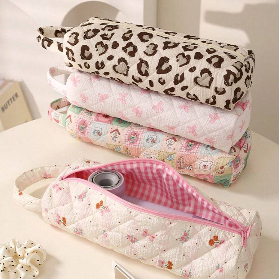 Hairdryer Bag, Travel Curling Iron & Straightener Storage Pouch, Women's Handbag, Hairdryer Protective Case, Large Capacity Ditsy Floral Organizer Bag - Multicolor - View 1