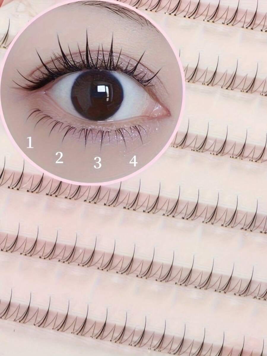 轻盈仙女假睫毛 ~ 漫画恶魔妈妈风，分段式假睫毛，透明睫毛杆，自然款