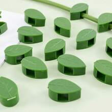10/20/30/60pcs, Plant Climbing Wall Clamps, Self-Adhesive Hook Rattan Traction Invisible Bracket Support Line Fixation, Green Leaf Simulated Garden Wall Clamps ﻿ - Multiple Styles - View 7