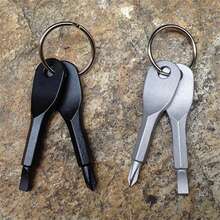 2pcs Portable Multi-Function Mini Key Screwdriver, Keychain/Practical Tool - Style a - View 6