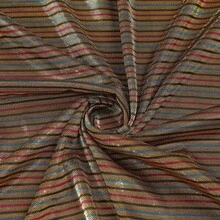 1pc Thin Striped Metallic Fabric, Composite Cationic Sequin Cloth, Pre-Cut Apparel, Dress, Tablecloth, Curtain, Home DIY Sewing Material - Multicolor - View 25