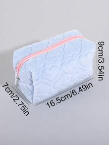 1pc Cute Portable Heart-Shaped Storage Pouch, Exquisite Desktop Decor, Can Be Used To Store Cosmetics And Stationery, Retro Valentine's Day Gift - Multicolor - View 10