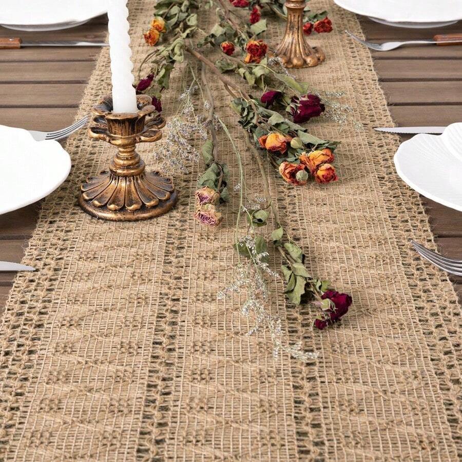 Table Edge Decoration, Tablecloth Cabinet, Restaurant Kitchen, Dining Table Center Decoration - Brown - View 1