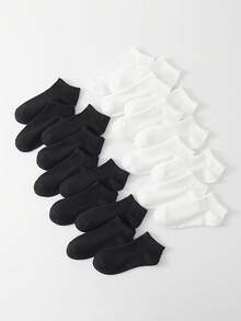 20 Của Đen & Trắng Của phụ nữ Cắt thấp Đơn giản Hằng ngày Vớ - Nhiều màu - Xem 2