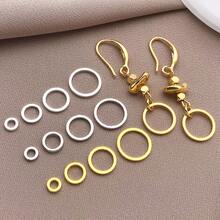 20个4/6/8/10毫米简约现代18K镀金铜、厚银和铂金光滑闭合开口圈,DIY手链、项链、耳环配件,适用于婚礼、派对和日常佩戴 - 彩色 - 查看 13