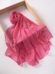 1pc Solid Color Embroidered Chiffon Classic High-Quality Headscarf, Women's Scarf Headband Veil, Available In Multiple Colors - Multicolor - View 21