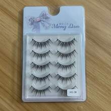 10片/套，浓密自然的假睫毛，纤长卷翘设计，适合初学者，可重复使用。 - 濃密款 - 查看 13