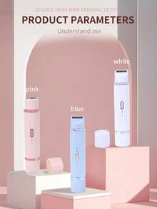 Ladies' Dual-Head Bikini Trimmer - Electric Shaver, Body Hair Remover, Suitable For Bikini Line, Armpits, Legs, Arms, Face. Long-Lasting Battery, USB Charging, Facial Hair Removal. Ergonomic Handle. - Multicolor - View 12