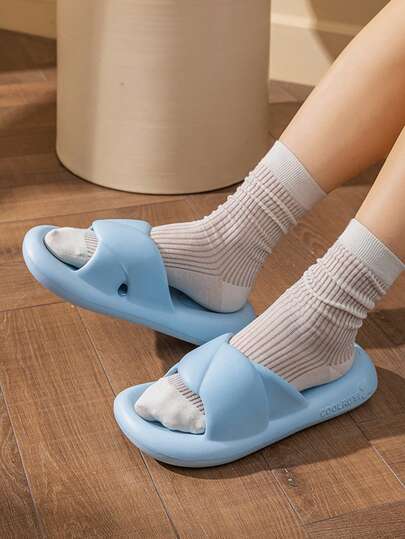 Dép lê nữ kiểu đan chéo, dép đi trong nhà thời trang ngoài trời, dép đi biển.