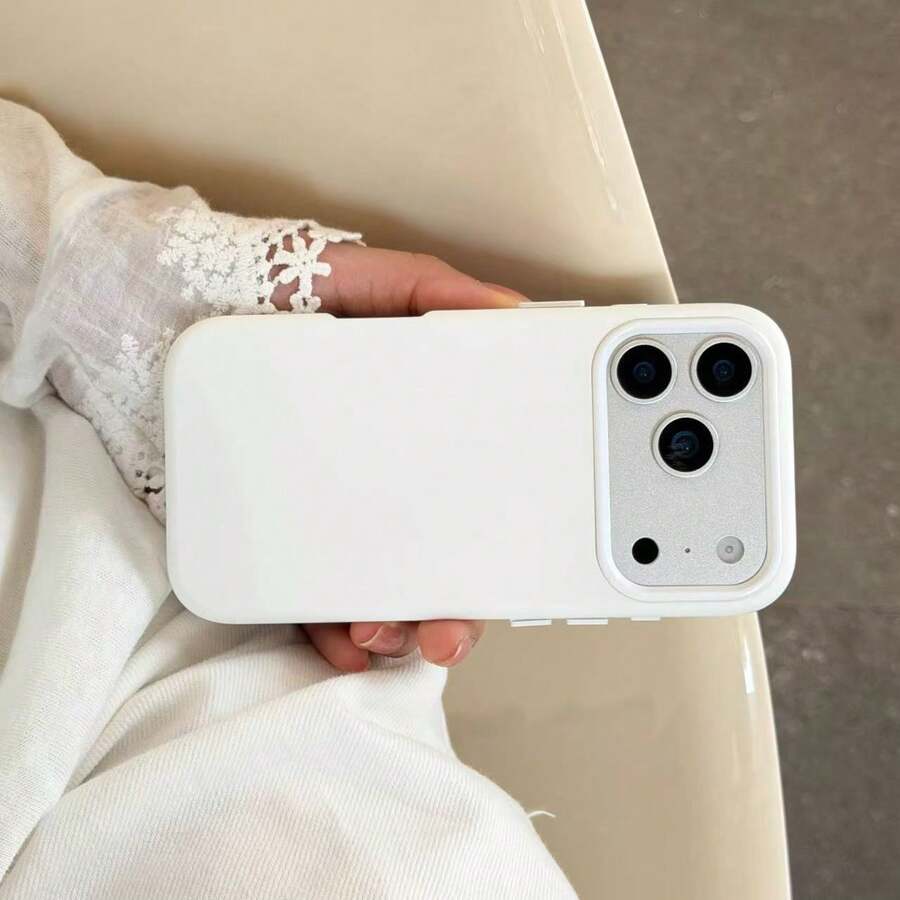 Ốp lưng silicon chính hãng cho iPhone 17 Air 16 15 14 13 12 11 Pro Max Plus, thiết kế nhẹ. - Trắng tinh khiết - Xem 1