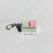 1pc Novelty Keycap Fidget Keychain - Mechanical Keyboard Style Clicker For Stress Relief, Unique Office Desk Toy & Gadget Gift - Multicolor - View 2