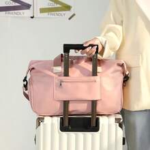 Damväska i nylon med skofack, vattentät weekendväska med justerbar rem för gym och övernattning - Multifärgad - Visa 8