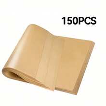 Set Of 150 Pre-Cut Parchment Baking Paper, 5.9x7.87 Inch Unbleached Non-Stick, Half Sheet Baking Sheet Size, Suitable For Baking, Cooking, Grilling, Air Fryer, Steamer, Deep Fryer Accessories For Baking, Cooking, Grilling, Air Frying, And Steaming - Nhiều màu - Xem 10