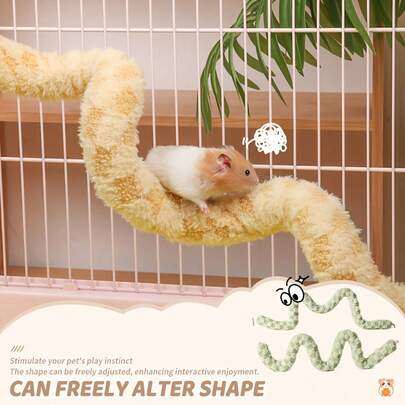 1 Piece Set: Pet Hamster Tunnel Kit, External Climbing Tunnel Pole Connection Platform Bridge, Moldable Support Pieces, Flexible And Suitable For Various Cage Types, Polyester Fiber Material Is Soft, Suitable For Small Pets Such As Hamsters And Gerbils, Interactive Play And Exercise Tunnel Toy Set With Fun And Practical Style, Hamster And Gerbil Climbing And Playing, Enriching The Environment And Relieving Boredom In The Cage.