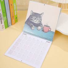 2026 Cat & Friends Calendar - Funny Cat Selfie Series, 12-Month Photos, Perfect Gift For Cat Lovers, English Language, Paper Material, Daily View, January To December, Cat Lover Gift | Fun Design, Cat Lover Gift, Annual Desktop Calendar, Yearly Large Calendar, Desktop, Funny Calendar - View 5