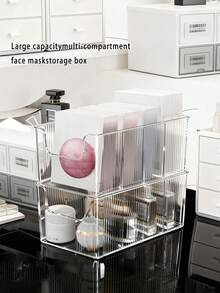 Hộp đựng khẩu trang acrylic dung tích lớn có nhiều ngăn, hộp đựng đồ trang điểm phù hợp cho bàn trang điểm, tủ phòng tắm, có thể đựng cọ, bút chì, son môi, thích hợp cho nhà bếp, phòng ngủ, phòng khách, phòng tắm, món quà tuyệt vời cho gia đình và bạn bè, có thể dùng làm túi đựng mỹ phẩm, hộp đựng đồ trang điểm, túi đựng đồ dùng vệ sinh cá nhân, hộp đựng đồ trên bàn làm việc. - Nhiều màu - Xem 6
