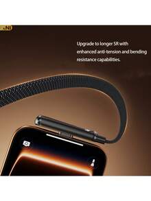 240W-65W Foldable Fast Charging Cable With Adjustable Phone Holder, Dual Type-C & USB-C Super Fast Charging, Bend-Proof Design, Compatible With Apple 15-17 Series, S, Suitable For Car And Home Use - Multicolor - View 11