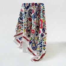 潮流时尚头巾，欧美嘻哈风格，仿丝方巾 - 深藍90x90cm - 查看 6