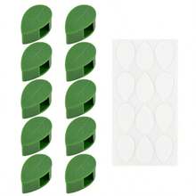 10/20/30/60pcs, Plant Climbing Wall Clamps, Self-Adhesive Hook Rattan Traction Invisible Bracket Support Line Fixation, Green Leaf Simulated Garden Wall Clamps ﻿ - Multiple Styles - View 13