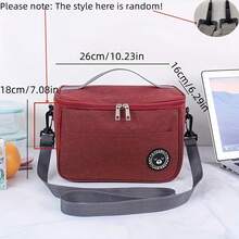 1pc/2pcs Kitchen Storage & Travel Food Container, Square Bento Box Bag Insulated Lunch Bag, Picnic Bag, Bento Box Tote Bag, Pouch-In-Pouch, Reusable Insulated Lunch Bag, Bento Bag, Bento Box Tote - Multicolor - View 26