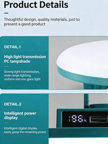 1pc LED Camping Light, Portable Hanging Tent Light, Digital Battery Display Type-C Rechargeable Waterproof Outdoor Lantern, Suitable For Camping, Fishing, Yard, BBQ, Emergency - 1PC - View 8
