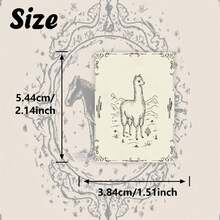 49张复古线条艺术自然疗愈贴纸套装 | 柔和乙烯基贴纸，优雅的野生动植物设计 | 适用于笔记本电脑、水瓶和礼品 | 适合艺术和自然爱好者以及氛围爱好者 | 剪贴簿用品 | 文具 | 趣味贴纸 | Kindle - 長方形 - 查看 5