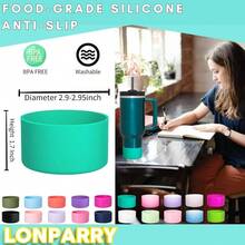 2 - Pack Silicone Boot 30 40 OZ Cup, Boots Accessories, Non - Slip Tumbler Bottom Protector Cover, Noise Reduction Protective Sleeve H2.0/ IceFlow 20oz 30oz - Xanh lục Malachite + Đen - Xem 4