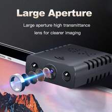 Mini WiFi Hidden Camera, Nanny Cam Smart Home Pet Dog Baby Monitor 1080P Remote Portable Mobile App Camera Indoor Outdoor - Multicolor - View 7