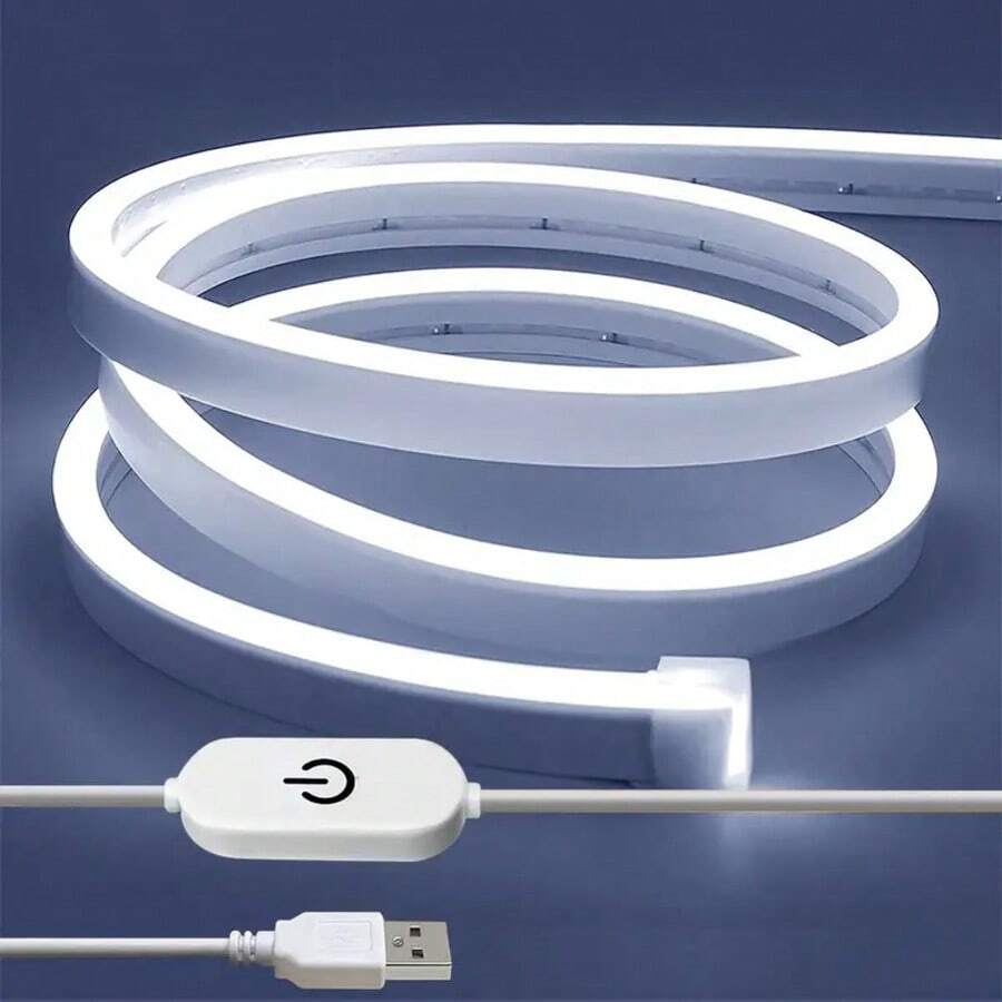 LQHZMYY 1 قطعة شريط إضاءة نيون LED بلمس حساس جداً؛ مفتاح تحكم في السطوع القابل للتعديل، شريط إضاءة مرن؛ مناسب لغرفة النوم، السقف، الحمام، لافتات المتاجر، ديكور واجهات المتاجر؛ مراكز التسوق، مهرجانات الموسيقى الخارجية، ديكور الحفلات. شريط مرن، LED عالي الجودة، شريط إضاءة LED