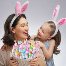 24PCS  Multicolor Pens Easter Basket Stuffers For Boys Girls 4-In-1 Colors 0.5mm Bunny Ballpoint Pens Easter Gifts For Party Favors  Bags Fillers - 彩色 - 查看 8