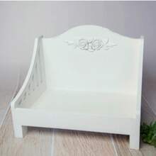 Wooden Country Style Photography Props Chair, Infant Retro Wooden Photography Prop Recliner - Multicolor - View 15