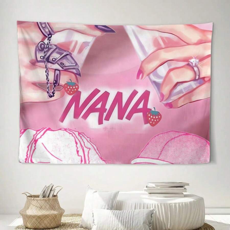 Hot Anime NANA Nature Inspired Tapestry For Balcony Or Sunroom | Peach Skin Velvet, Fabric, 90g/M², Transverse Orientation, Printed Craftsmanship - 1PC - 查看 1