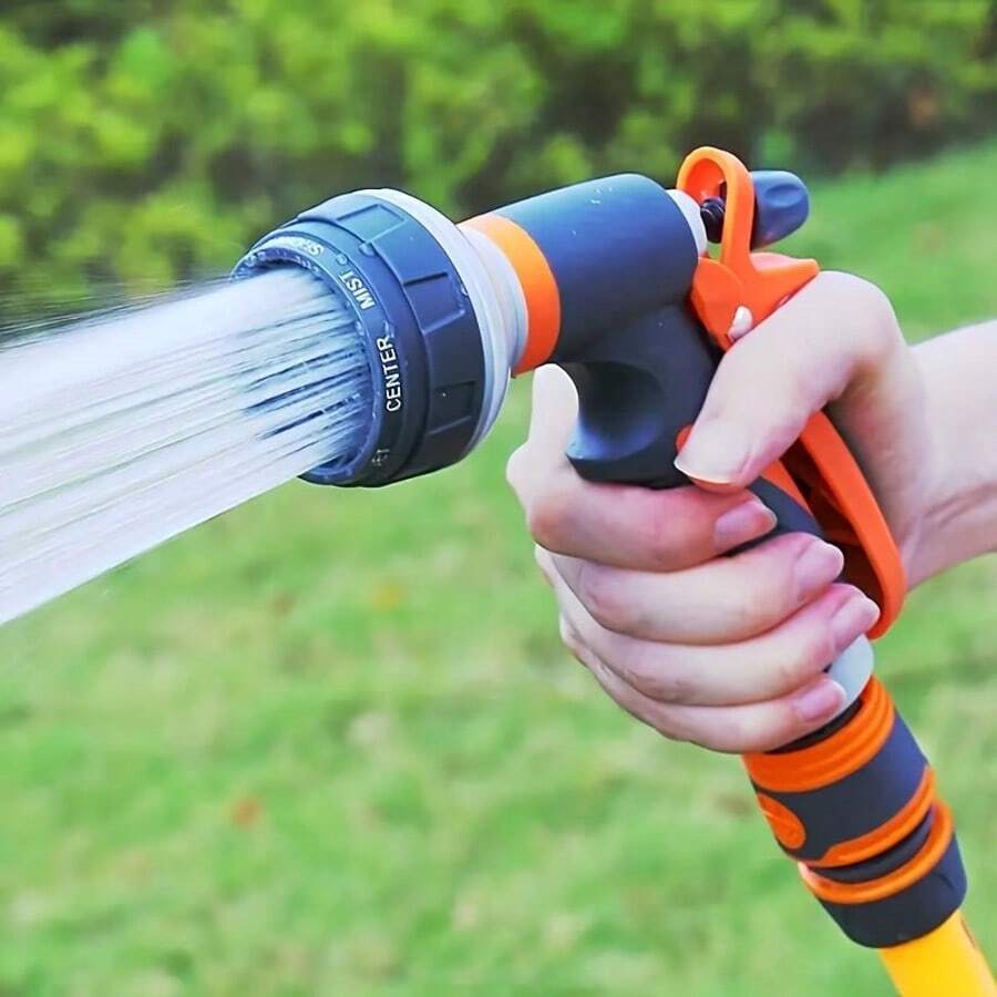 Ống tưới vườn có thể kéo dài với phụ kiện bằng đồng thau nhẹ, vòi phun đa chức năng, thích hợp cho việc tưới cây và rửa xe hiệu quả.