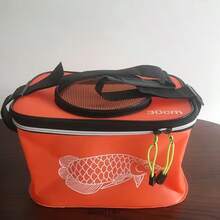 [Fishing Bucket & Tank] EVA Collapsible Outdoor Fishing Bucket, And Durable Fishing Container, Fish Box, Live Fish Tank, Fishing Gear Supplies - Orange - View 8