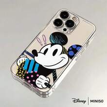 Miniso 迪士尼米奇波普艺术涂鸦设计手机壳，适用于 iPhone 17/17 Pro/17 Pro Max/17 Air/16/15/14/13/12/11/X 系列，iPhone 17 Pro Max 手机壳，iPhone 17 Pro 手机壳，iPhone 17 手机壳，圣诞礼物，送给女朋友 - 無色 - 查看 2