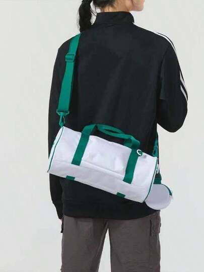  Bolso bandolera pequeño con cierre de cremallera de gran capacidad de adidas para mujer JF1087