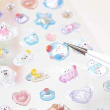 Serie de fiesta de dulces de caramelo Serie 3D Pegatinas con relieve lindo DIY Cuaderno Estuche para teléfono móvil Marco de fotos Álbum de fotos Tarjeta - color - Ver 5