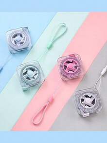 1pc Cute Mini Soft Tape Measure (2m/6ft), Portable, Retractable With Lock, Clear CM/Inch Scale, Suitable For Sewing, Home Use, Waist, Bust And Height Measurement, Durable And Easy To Store, With Wipe-Clean Transparent Case And Hanging Loop - A - View 7