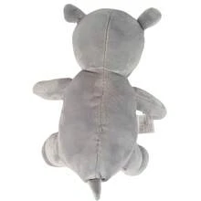 Trio Safari De 35cm Pelúcia - Elefante Girafa Hipopótamo Leão Macaco - Presente Brinquedo Amigos Fofo Animais Iguais A Foto Selva Reino Madagascar - Trio Elefante Girafa Hipopótamo - Visão 8