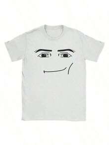 WeStyle Hub St Pattys Day Outfit 1 PcsAnime Robot Robloxs Face T-Shirts Women Fun Tees Crew Neck Short Sleeve T Shirts Women Clothing Harajuku T Shirts Tee Summer Tops180g 100% Cotton - 白色 - 查看 6