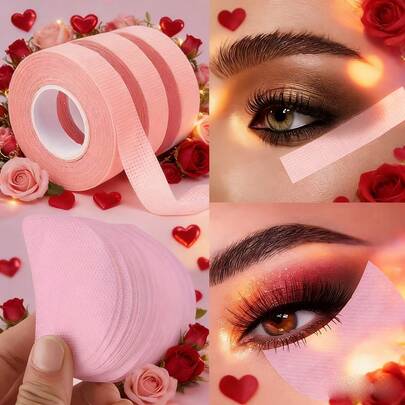 22-Piece Eyeshadow Tape Set | Includes 2 Rolls Of Eyeshadow Tape, 20 Eyeshadow Stickers, Adhesive Makeup Protector, Non-Woven Material, Suitable For Eyeshadow, Eyeliner, Mascara, Lipstick