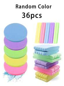 Compressed Round Facial Cleansing Sponge, Wood Pulp Fiber Expandable, Face Cleaning Makeup Puff, Suitable As Valentine's Day Gift For Girlfriend, Disposable Thickened Facial Cleansing Makeup Sponge - A - View 12