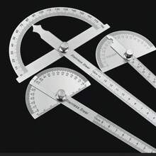 Goniometer Protractor Stainless Steel Metal Ruler Multi-Angle Measuring Ruler Woodworking Tool Angle Gauge Angle Finder Goniometer AIRS - Solid Half Circle - View 2
