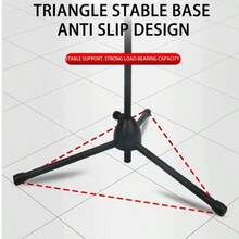 Professional Metal Microphone Stand With An Adjustable Boom And Tripod Base For Home Studio Live Singing And Speech - Black Mic Stand For Studio Vocal Recording Support Versatile Positioning Stable Support Structure Stage Use - 黑色 - 查看 10