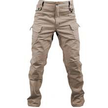 Men's Lightweight Cargo Pants – Sturdy And Durable, Featuring Large-Capacity Zippered Pockets And Straight-Cut Hems. Available In Multiple Colors, They Are Spring And Autumn Wear. - Black - View 3