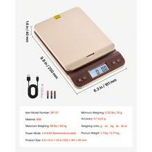 Bilancia da cucina - 40 kg Tragfähigkeit, 2 g Genauigkeit - Visualizzare 7