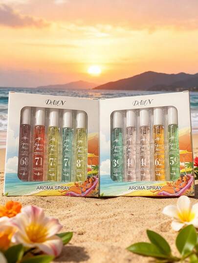 10/5/1件套装，10毫升巴西香氛喷雾礼盒装，包含李子、香草、木香、檀香、紫罗兰、开心果、咸焦糖、茉莉等多种香调，持久留香的花香木质调，适合室内、办公室、户外、约会等各种场合，是圣诞节、新年、情人节等节日的理想之选。