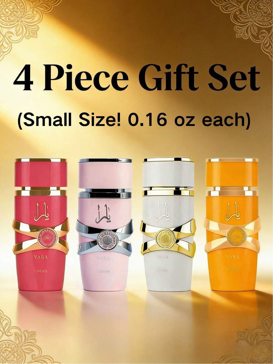 Yara Collection By Lattafa, 4 Piece Gift Set For Women,0.16Oz Each - Fougere - Xem 1