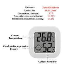 2pcs High Precision Mini Digital Thermometer Hygrometer, Small Room Temperature Monitor With Fast Refresh, Indoor/Outdoor Temperature & Humidity Sensor, LCD Display, Suitable For Home, Bedroom, Baby Room, Office, Greenhouse, Car - White - View 5